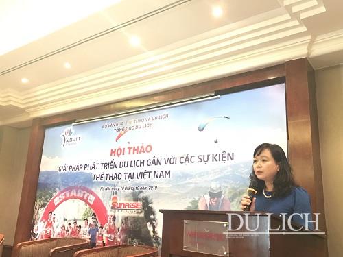 Phó Tổng cục trưởng TCDL Nguyễn Thị Thanh Hương phát biểu khai mạc hội thảo